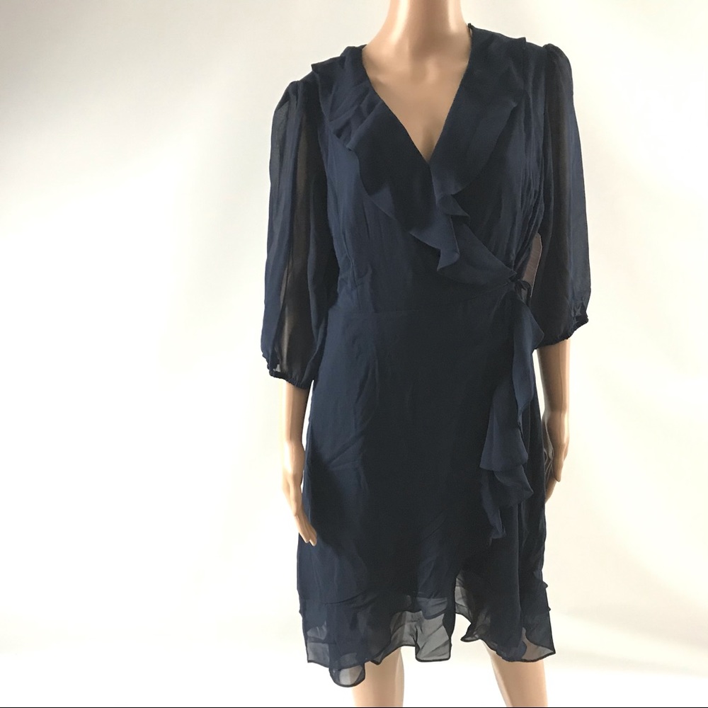 Truth & Fable Women's Frill Wrap Dress Size XXL